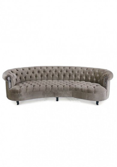 Lura Curved Buttoned Sofa 3 Seater